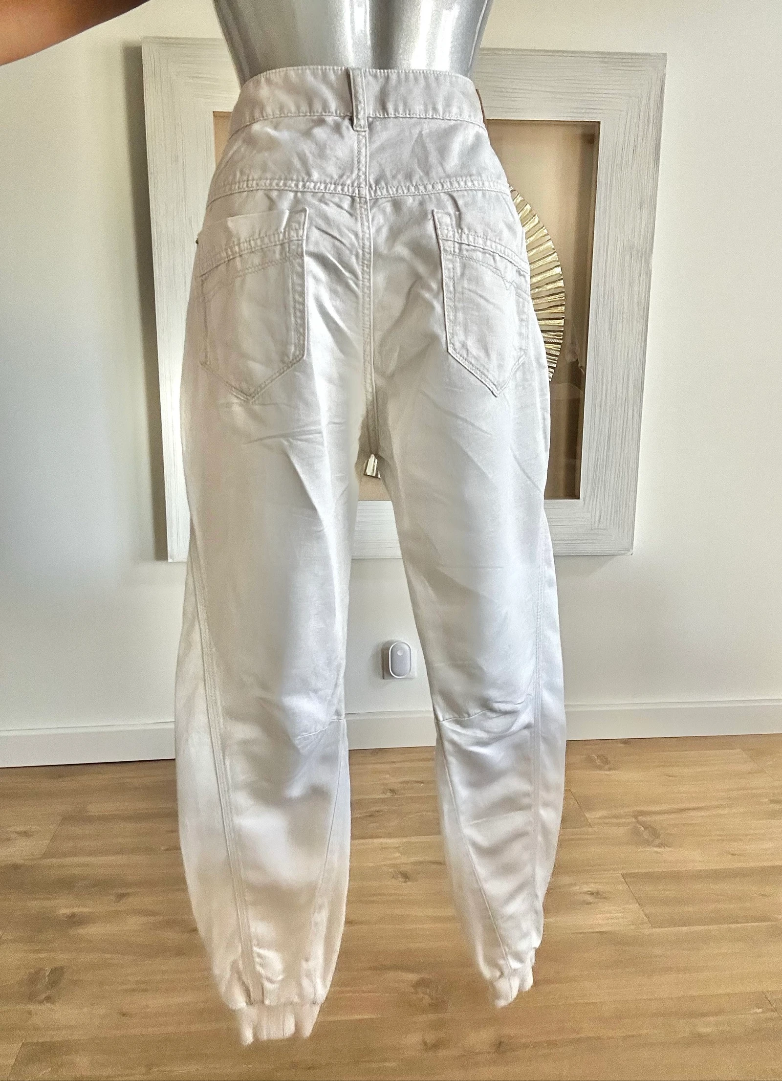 Ecru linen & cotton Diesel pants – Chic carrot cut, size 28 – photo 5